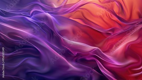 Abstract red and purple wave flow express the energetic signal. Seamless texture of vividness curve swirling convey sense of harmony and wonderful scene perfect for effect and graphic design. AIG51.