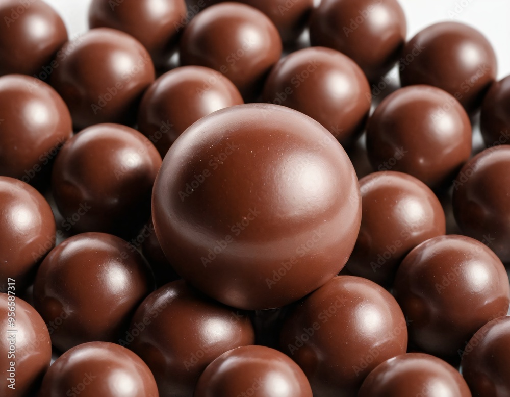 ball chocolate isolated on white background. 3d illustration. Ai generated images ball chocolate isolated on white background. 3d illustration. Ai generated images