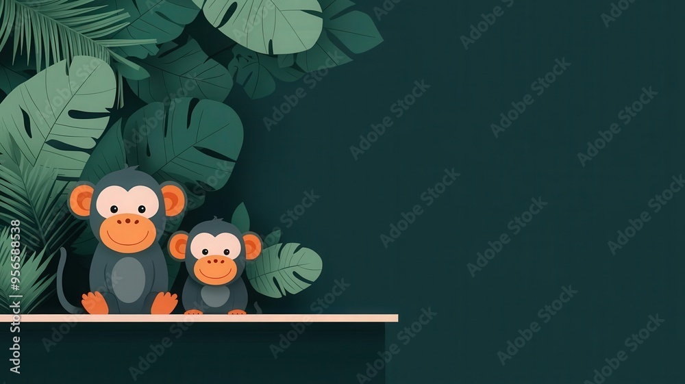 Fototapeta premium Animal carriers of monkeypox, global health risk, flat design illustration