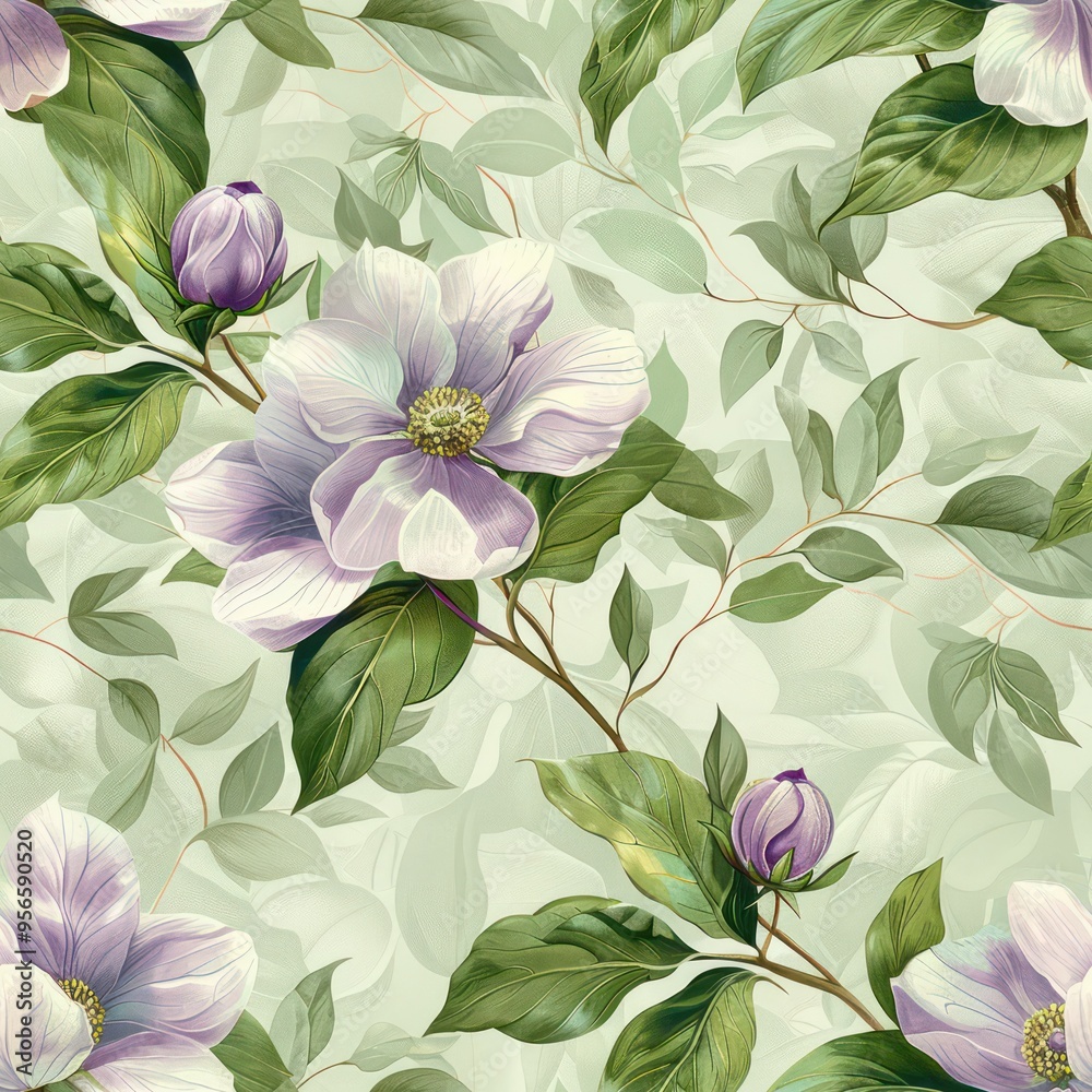 Seamless beautiful spring flowers pattern background Seamless beautiful spring flowers pattern background