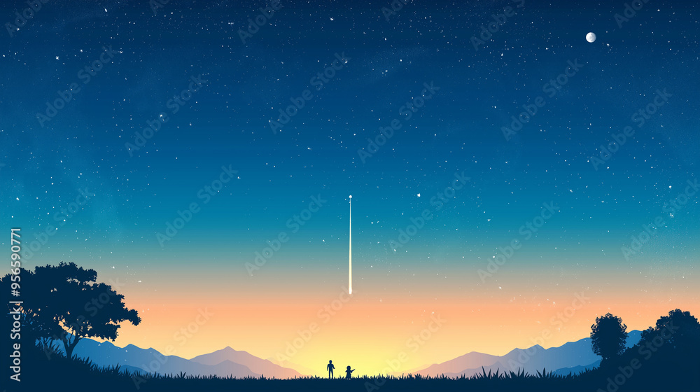 Naklejka premium Alien Pilot UFO 2D Illustration