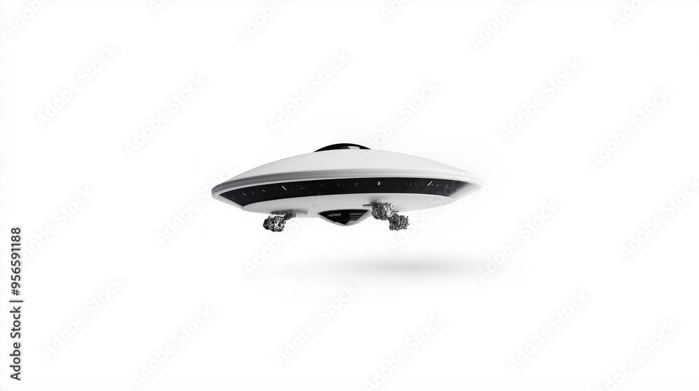 Fototapeta premium Alien UFO - Unidentified Flying Object - Clipping Path Included