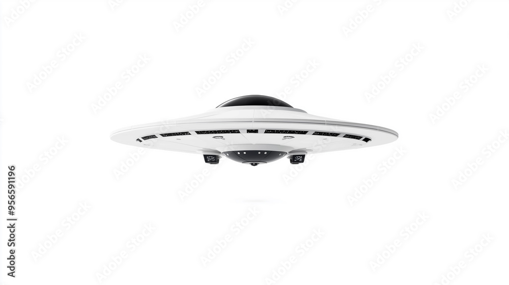 Fototapeta premium Alien UFO - Unidentified Flying Object - Clipping Path Included
