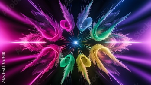 Mesmerizing 3D Abstract Multicolor Visualization