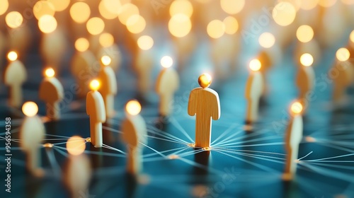 sample population being selected for a study, representing sampling methodology, with light effects emphasizing selection criteria and representation.