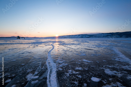 Ice of Lake Baikal photo