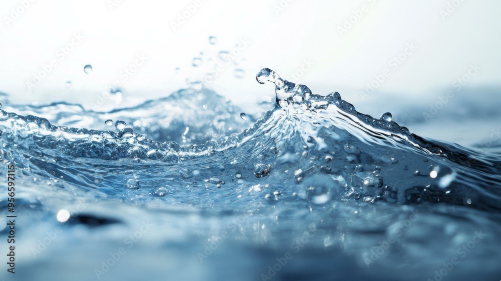 Close-Up of Water Droplets and Ripples Close-Up of Water Droplets and Ripples