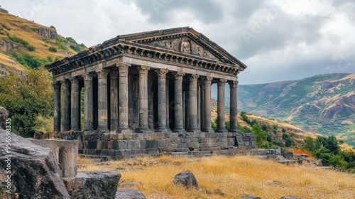 The Garni Temple the only standing Greco-Roman colonnaded building in Armenia. photo