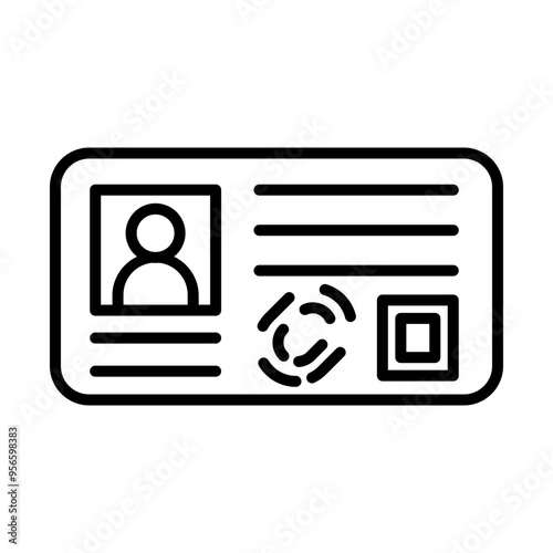 Work Permit line icon