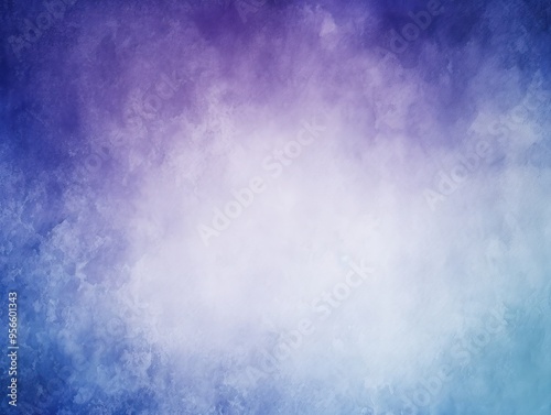 Indigo white spray texture color gradient shine bright light and glow rough abstract retro vibe background template grainy noise grungy empty space with copy space