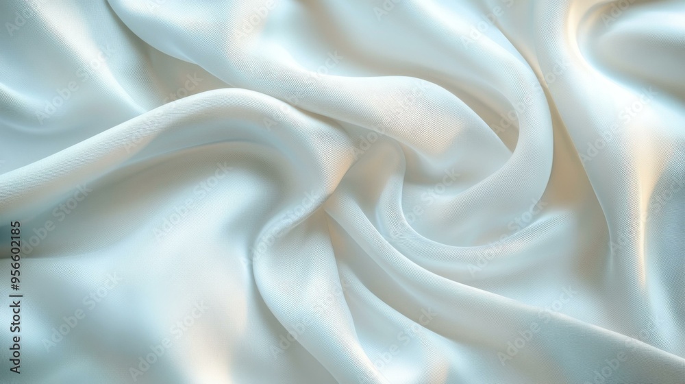 White Silk Fabric Texture Background - Elegant Draped Material White Silk Fabric Texture Background - Elegant Draped Material