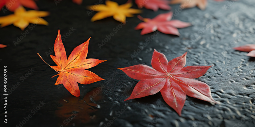 Fallen colorful autumn leaves on the ground Fallen colorful autumn leaves on the ground