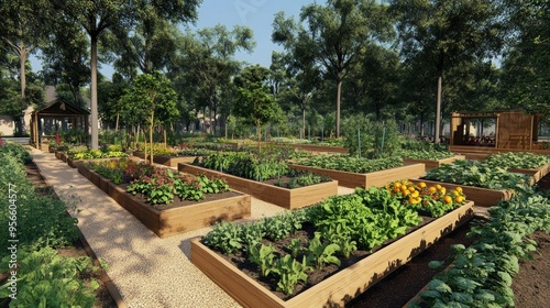 Faithful Harvest, a vibrant community garden promoting spiritual growth and holistic well-being through collaborative gardening and shared wellness practices.