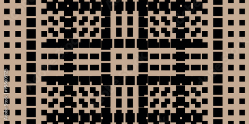 Black and white checkered pattern, Seamless checkered pattern modern art form, vector abstract illustration
