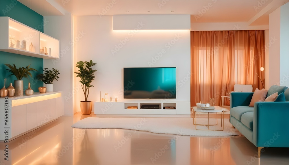 Photo interior modern design room 3d illustration Photo interior modern design room 3d illustration