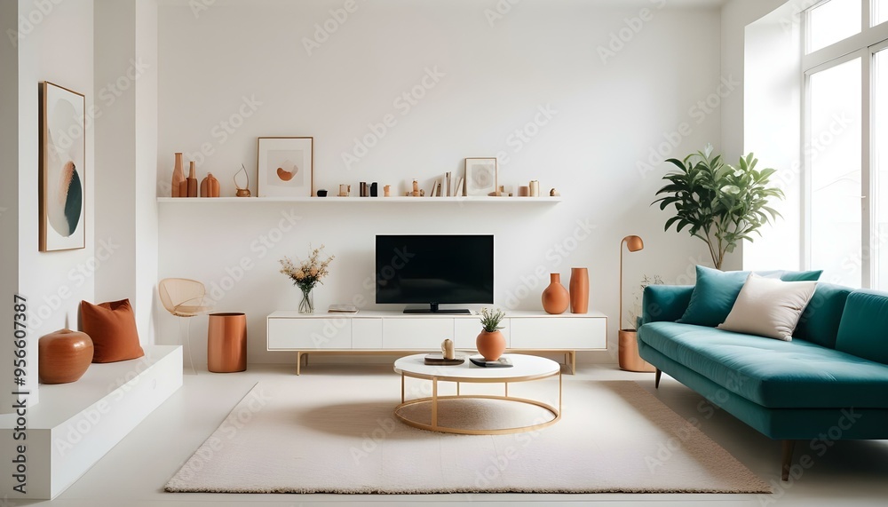 Photo interior modern design room 3d illustration Photo interior modern design room 3d illustration