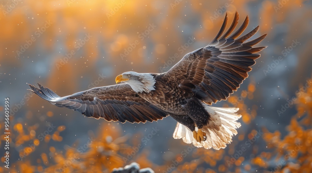 Obraz premium Bald Eagle in Flight.