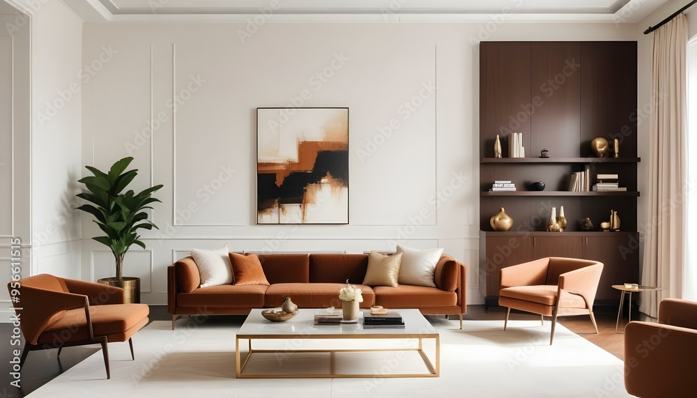 Photo interior modern design room 3d illustration Photo interior modern design room 3d illustration