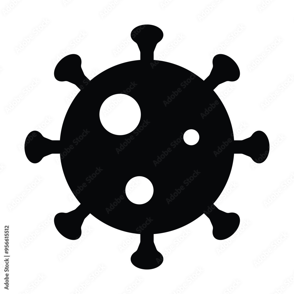 Fototapeta premium Virus icon vector on white background