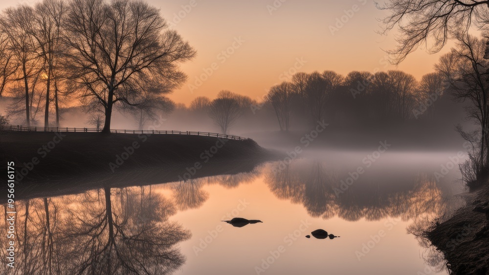 sunrise over the river sunrise over the river
