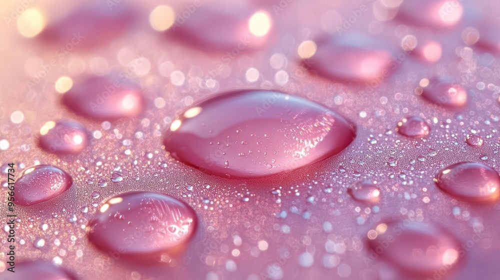 extreme closeup of water droplets soft peach surface texture delicate light refraction macro photography tranquil pastel tones extreme closeup of water droplets soft peach surface texture delicate light refraction macro photography tranquil pastel tones