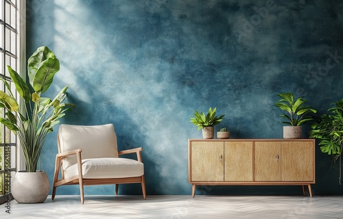 design of room with flowers
