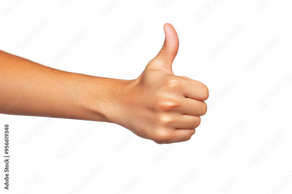 Male Hand Giving Thumbs Up Gesture for Positive Feedback and Approval Concepts Male Hand Giving Thumbs Up Gesture for Positive Feedback and Approval Concepts