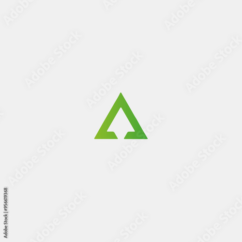 Letter A icon logo flat vector design