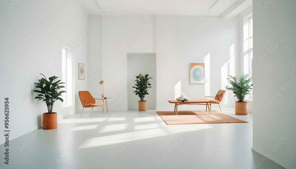 Fototapeta premium Photo interior modern design room 3d illustration