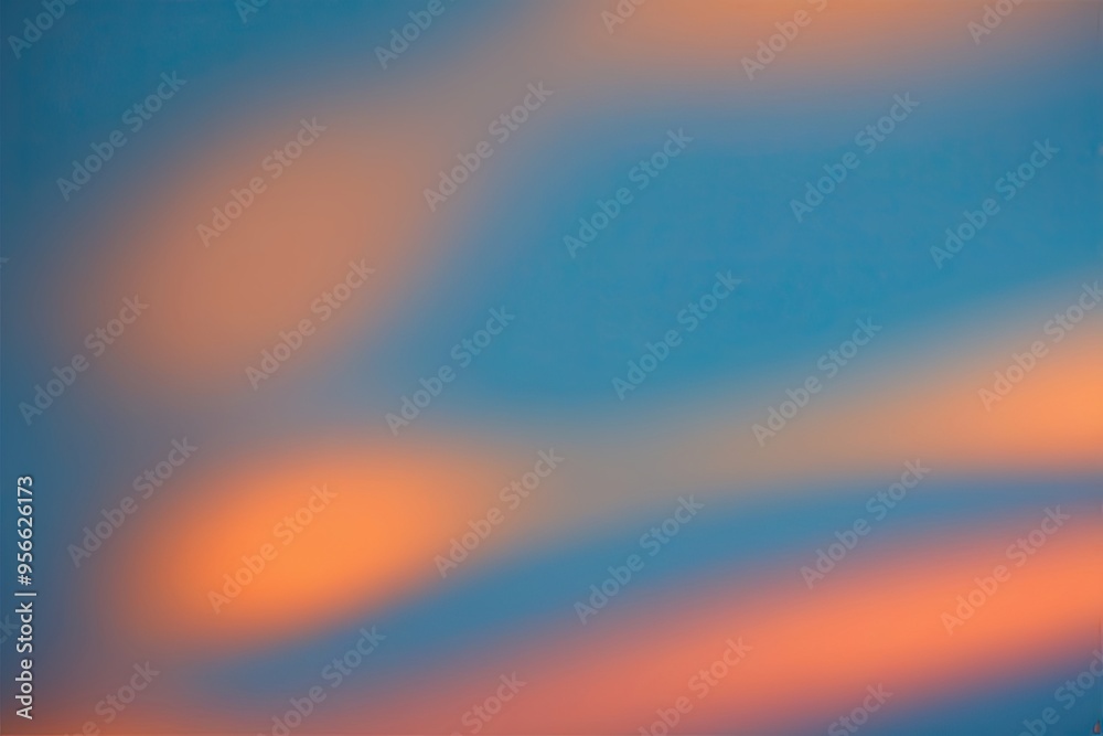 Gradient Orange and Sky Blue Blurred Background in Minimalist Colorful Design Gradient Orange and Sky Blue Blurred Background in Minimalist Colorful Design
