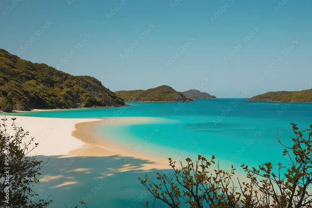 Pale Turquoise and Ivory Scenery with Angled Composition and Tranquil Color Theme Pale Turquoise and Ivory Scenery with Angled Composition and Tranquil Color Theme