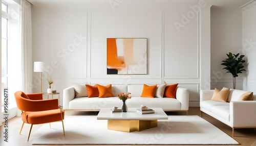 Photo interior modern design room 3d illustration