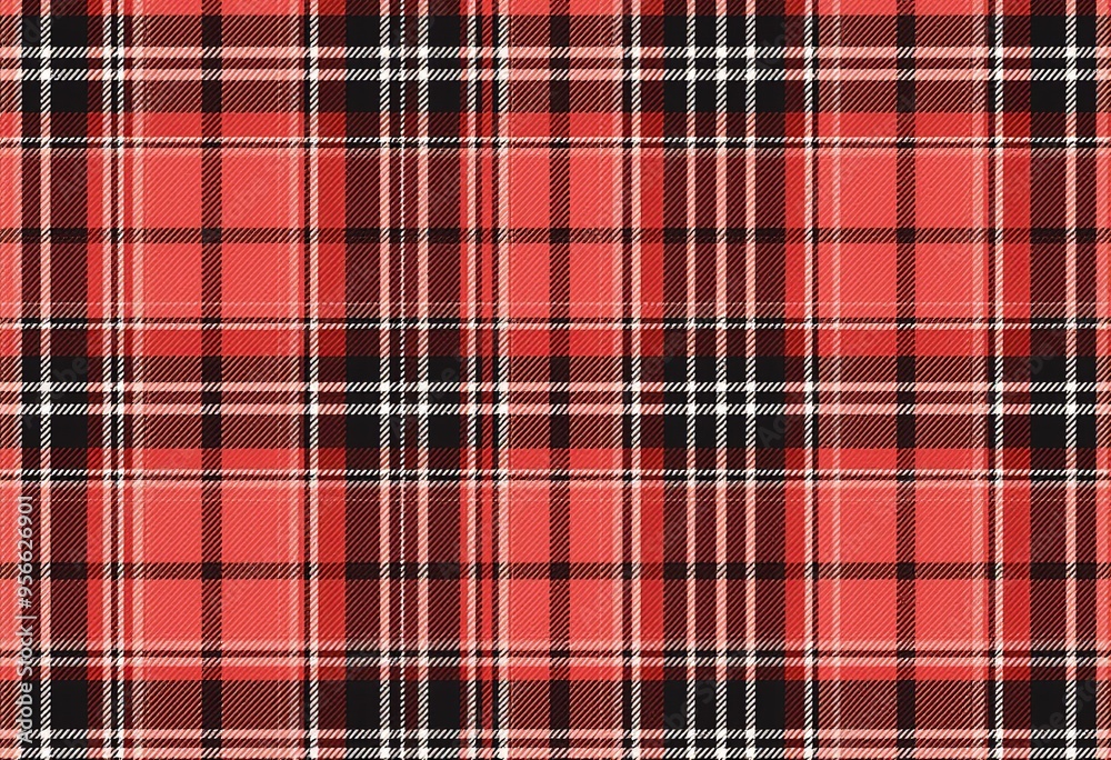 Fototapeta premium Seamless Striped Plaid Tartan Tablecloth Pattern: Add a Touch of Rustic Charm to Your Designs.