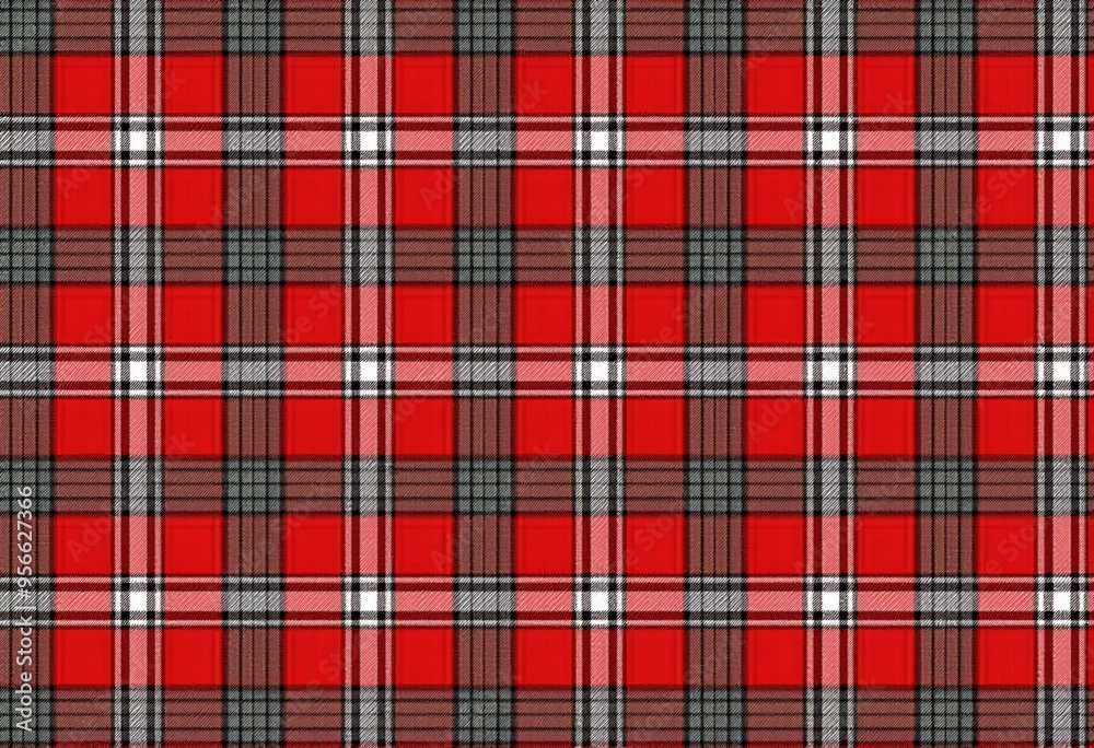 Obraz premium High-Quality Striped Plaid Tartan Tablecloth Texture: Perfect for Commercial and Personal Use.