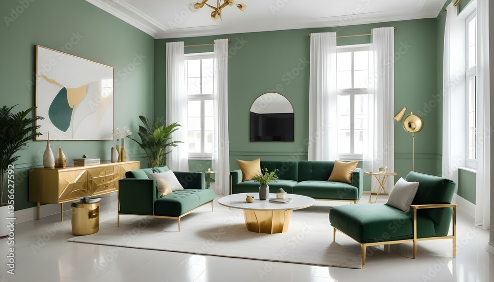 Photo interior modern design room 3d illustration Photo interior modern design room 3d illustration