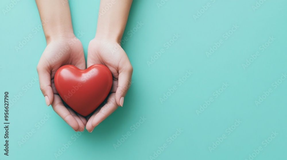 Obraz premium Hands Holding a Heart
