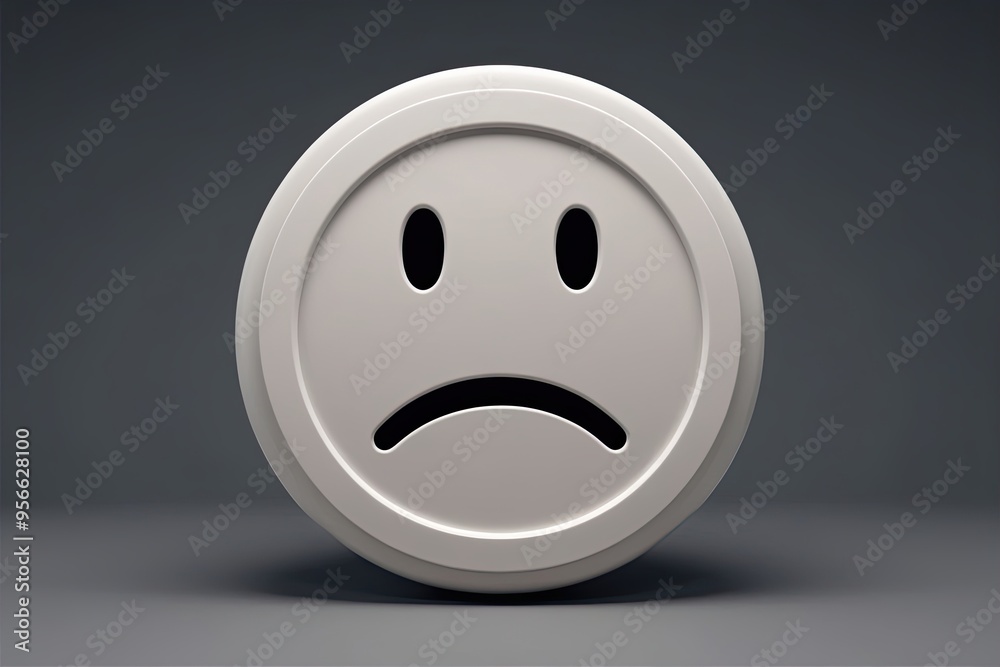 3D Smiley Face Emoticon with Confused Expression for Enhanced Communication 3D Smiley Face Emoticon with Confused Expression for Enhanced Communication