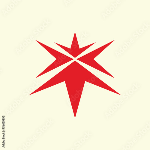 Creative Red Star Logo Design