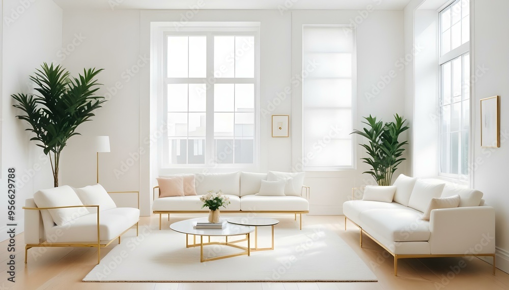 Photo interior modern design room 3d illustration Photo interior modern design room 3d illustration