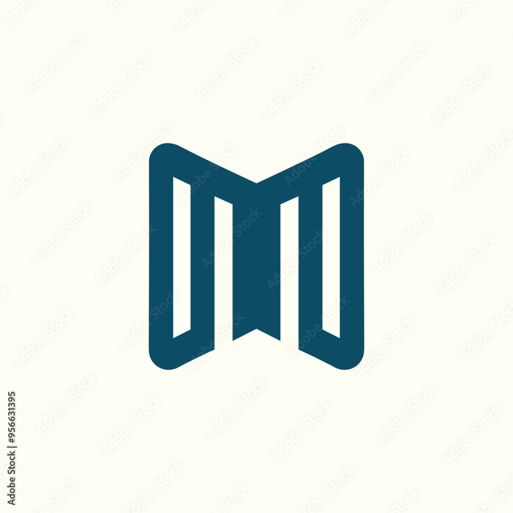 Geometric M Letter Logo Geometric M Letter Logo
