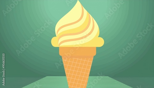 Helado amarillo. photo