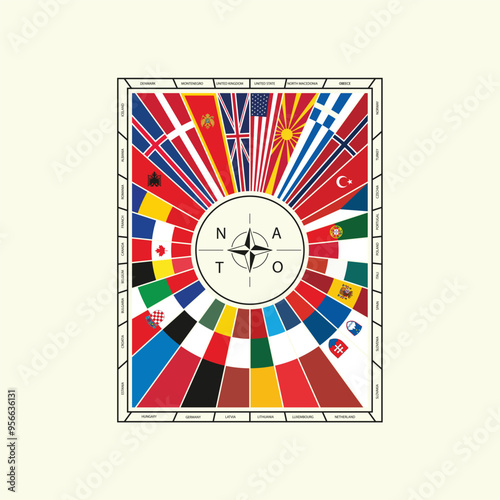 NATO Organization Flag design Template 
