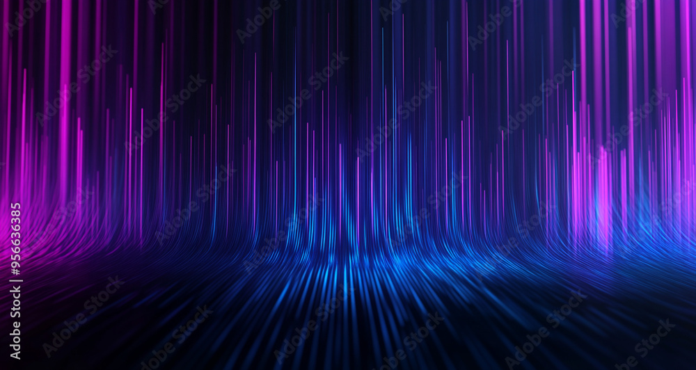 Dark blue background with vertical lines of sound. Dark blue background with vertical lines of sound.