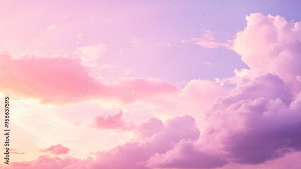 Obraz premium Serene Pastel Sky at Dusk