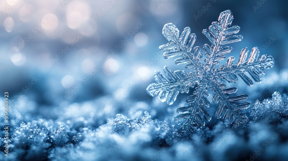 Miracle snowflakes falling softly in a peaceful winter scene. Miracle snowflakes falling softly in a peaceful winter scene.