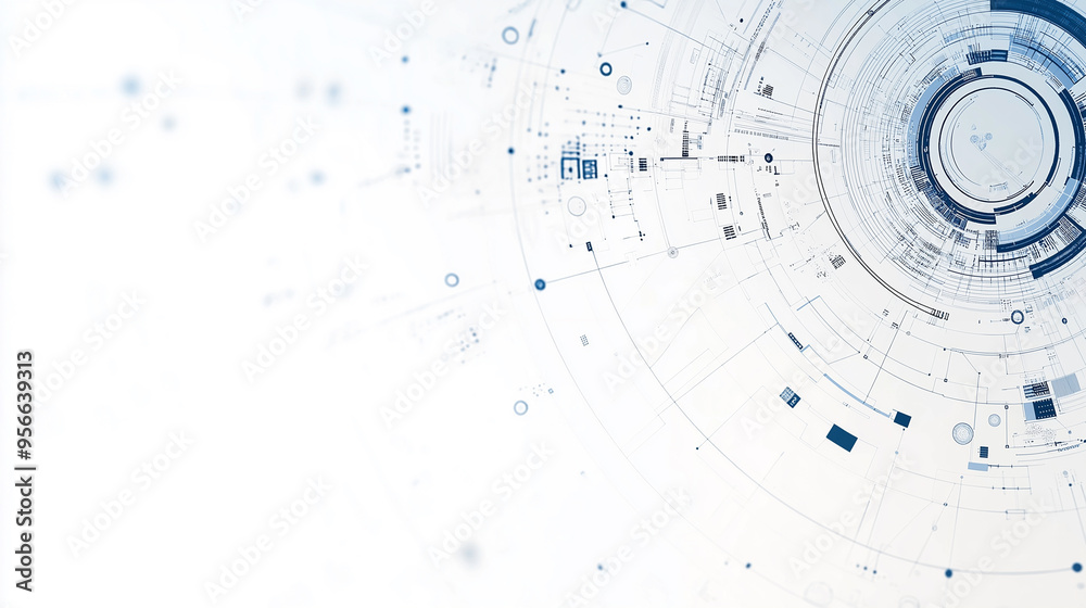 White Tech Wallpaper with Advanced, Science Fiction Panels White Tech Wallpaper with Advanced, Science Fiction Panels