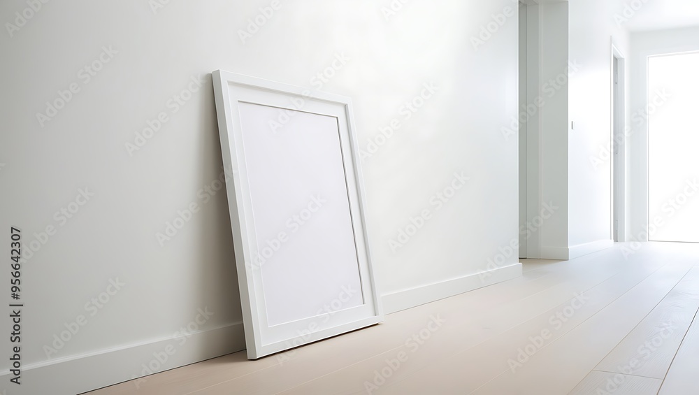 Vertical Black Frame Leaning on Interior Mockup Vertical Black Frame Leaning on Interior Mockup