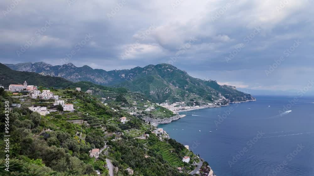 Beautiful view of the amalfi coast aerial Beautiful view of the amalfi coast aerial