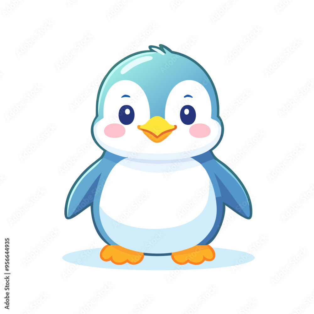 Obraz premium Penguin Cute Small Cartoon Baby Animal Character 