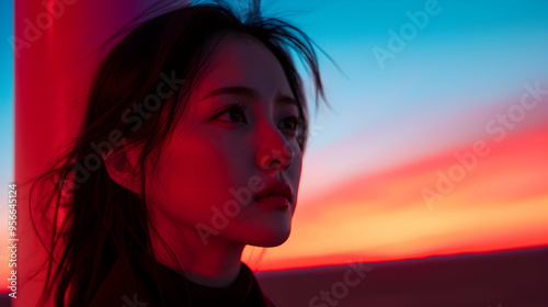 Chinese Woman Gobi Desert